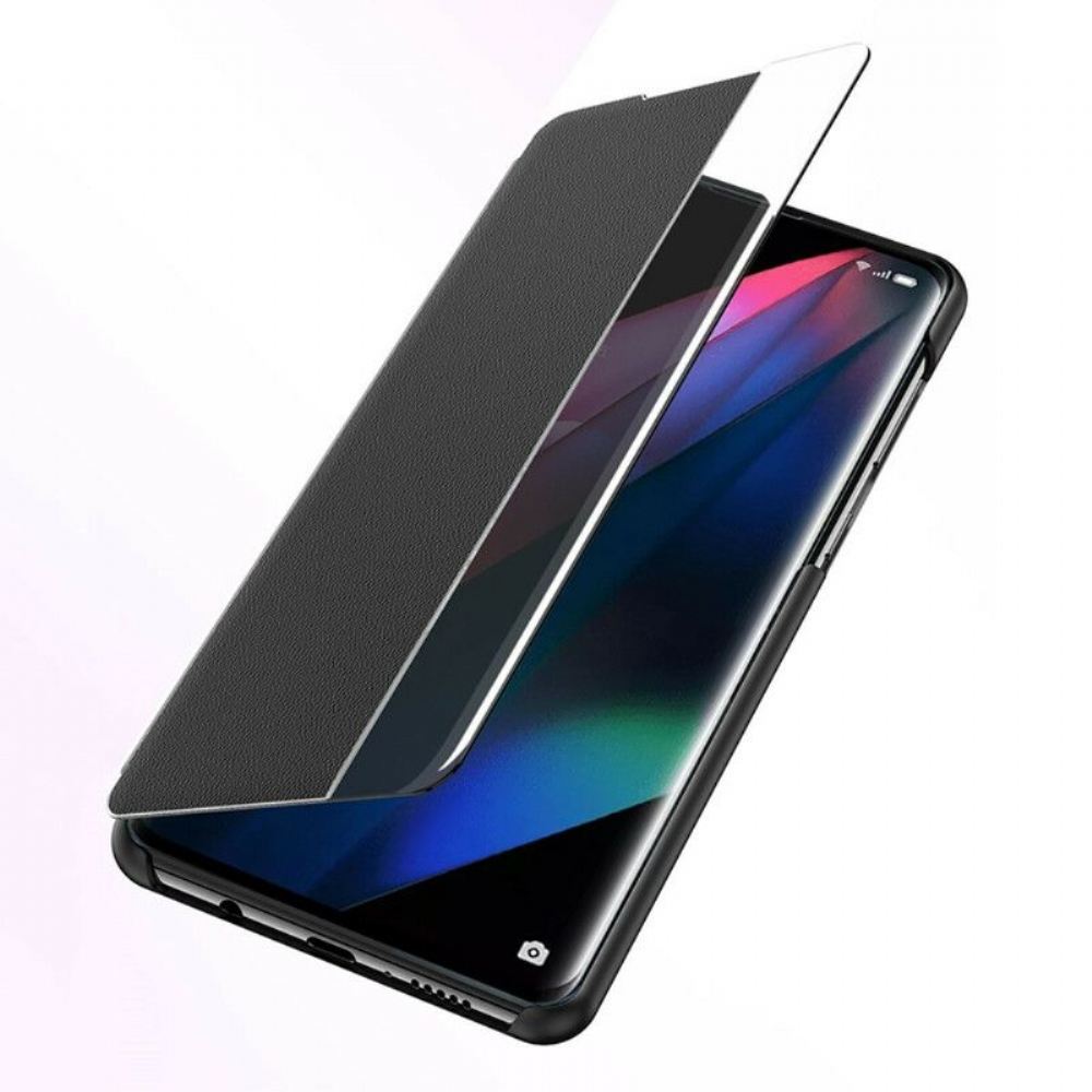 Kryty Na Mobil Na Oppo Find X3 Pro Texturovaná Umělá Kůže