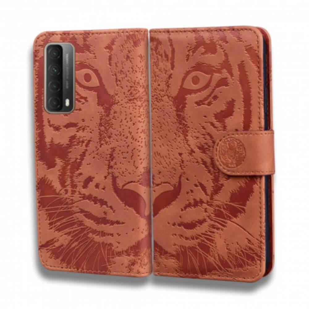 Flipové Pouzdro Na Huawei P Smart 2021 Tiger Face Print