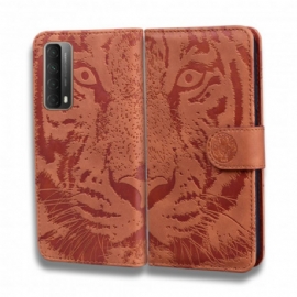 Flipové Pouzdro Na Huawei P Smart 2021 Tiger Face Print