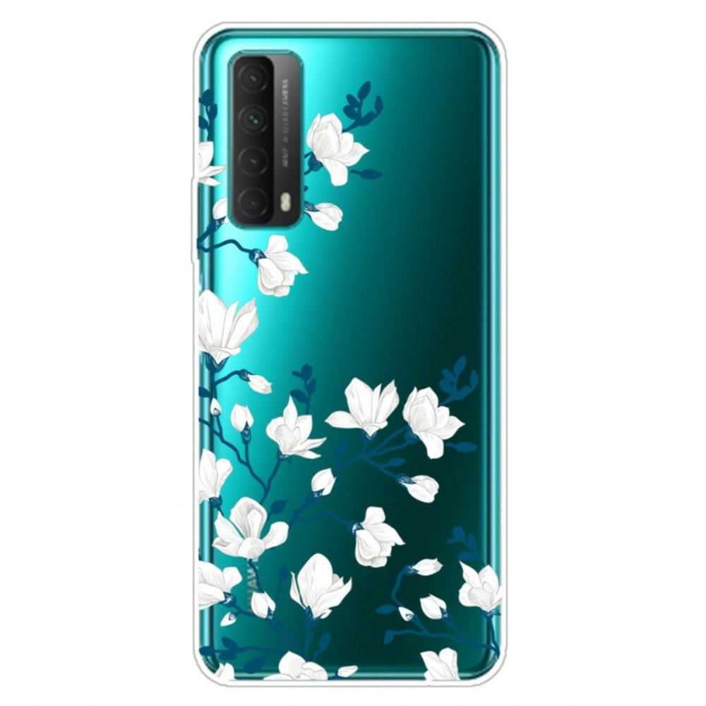 Kryt Na Huawei P Smart 2021 Bílé Květy