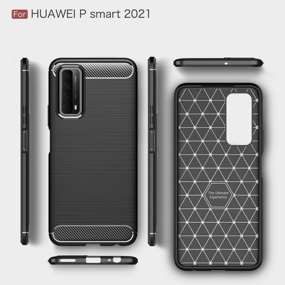 Kryt Na Huawei P Smart 2021 Kartáčované Uhlíkové Vlákno