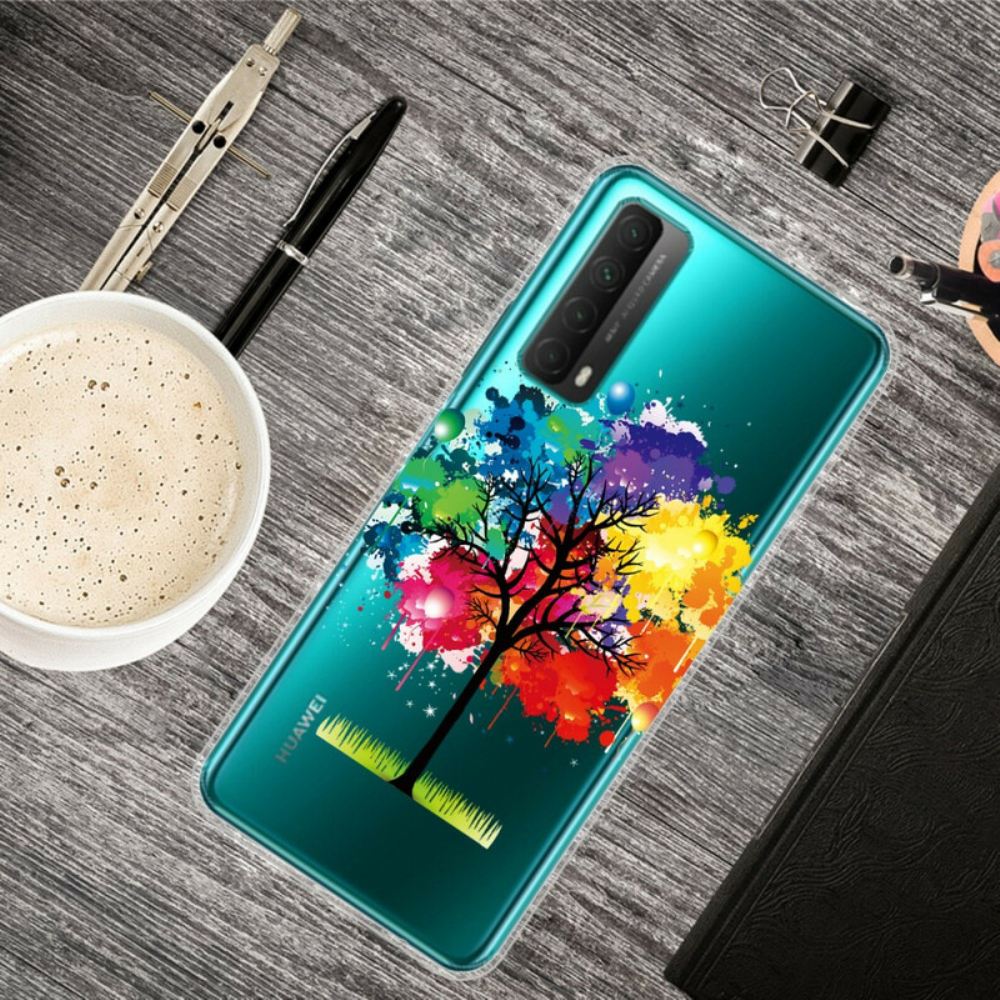 Kryt Na Huawei P Smart 2021 Průhledný Akvarelový Strom