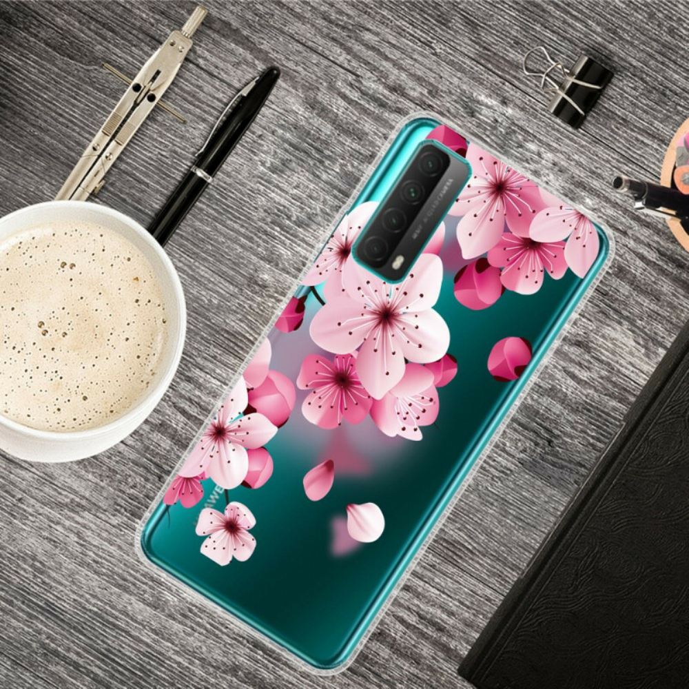 Kryt Na Huawei P Smart 2021 Velké Růžové Květy