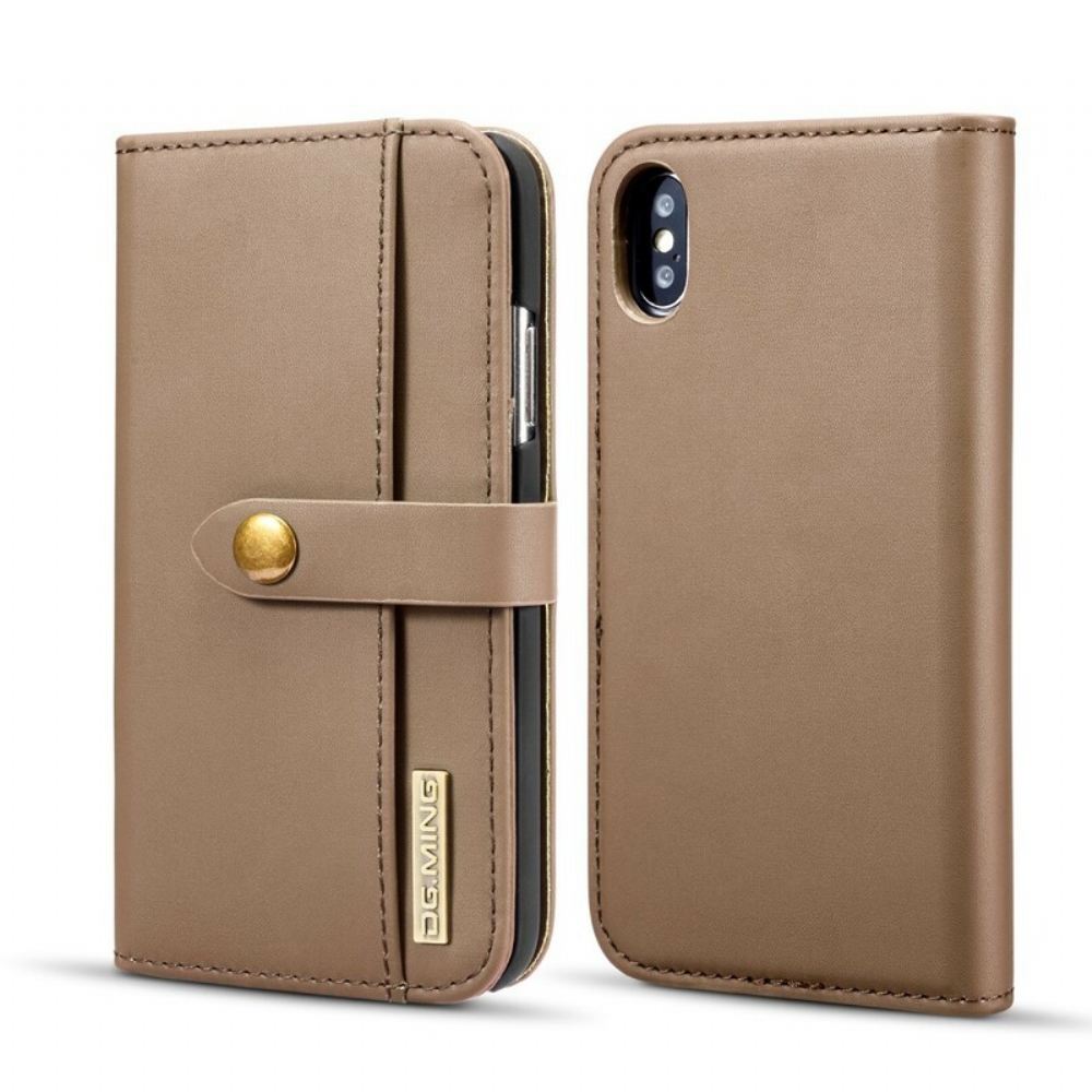 Flipové Pouzdro Na iPhone X / XS Dg Smooth Leather Effect. Ming Odnímatelný