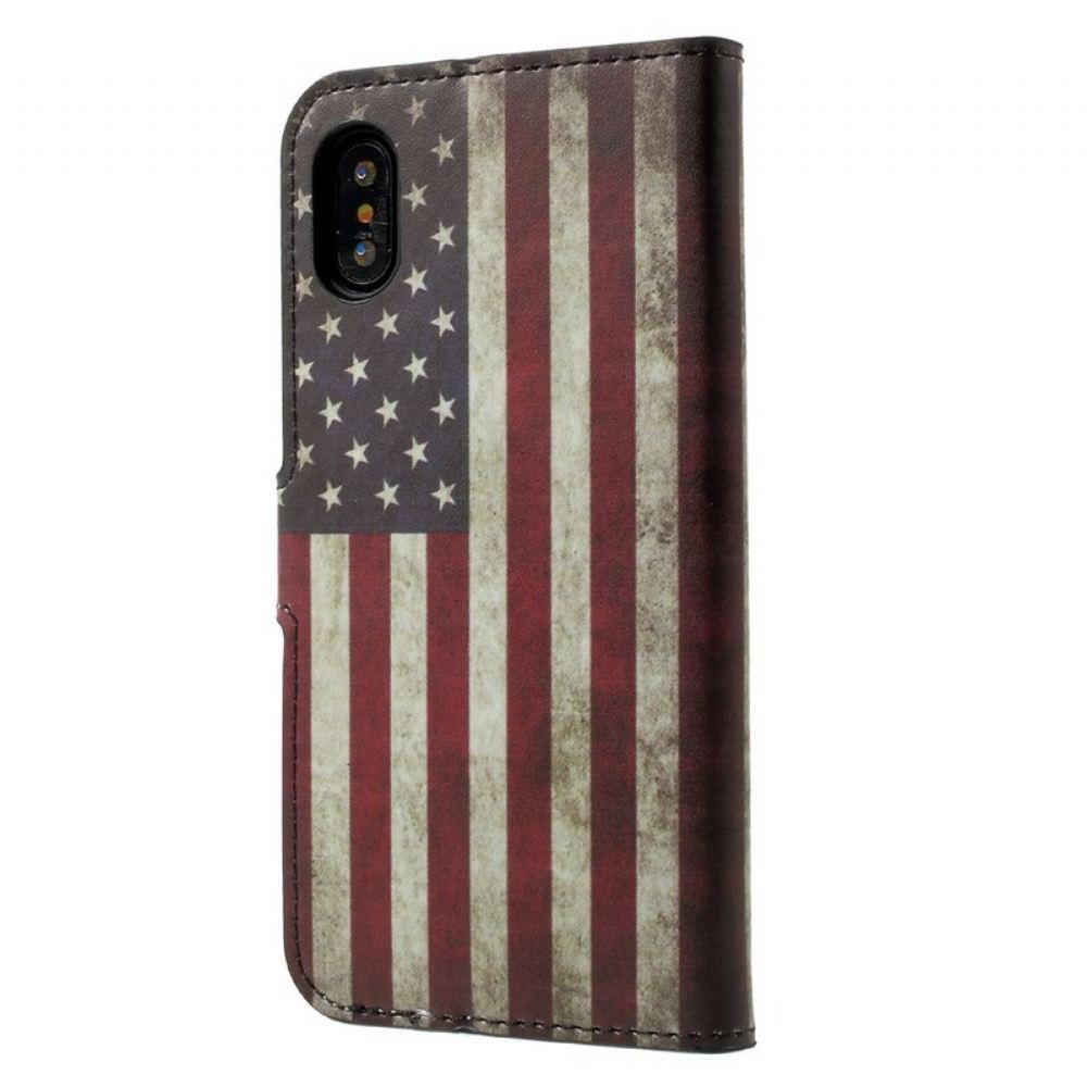 Flipové Pouzdro Na iPhone X / XS Vlajka Usa