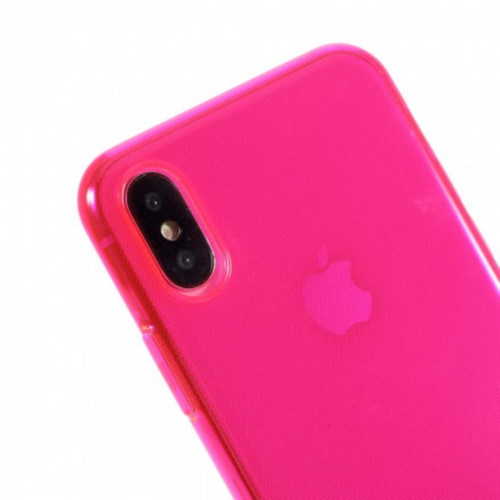 Kryt Na iPhone X / XS Barevný Průhledný Silikon