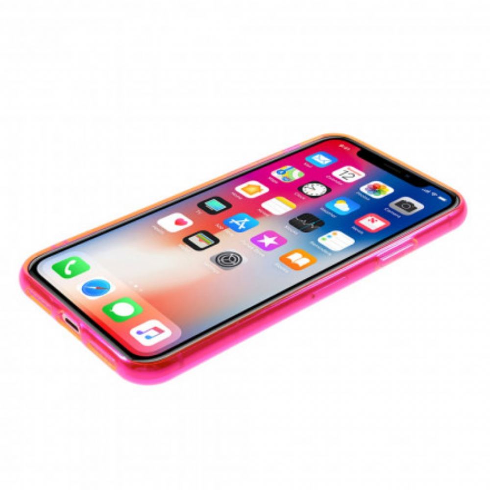 Kryt Na iPhone X / XS Barevný Průhledný Silikon