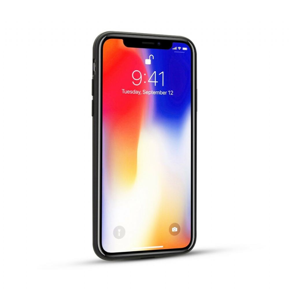 Kryty Na Mobil Na iPhone X / XS Pravá Kůže Litchi