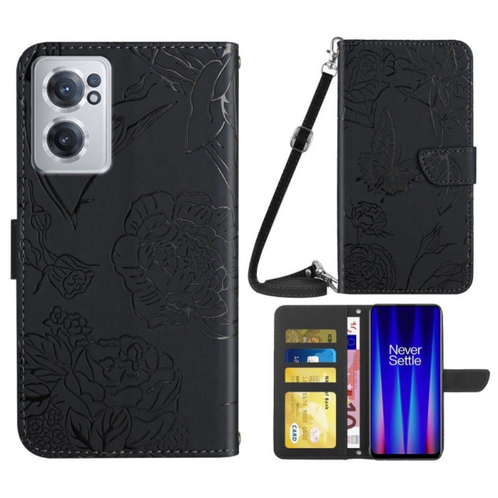 Flipové Pouzdro Na OnePlus Nord CE 2 5G Peněženka Butterfly Print