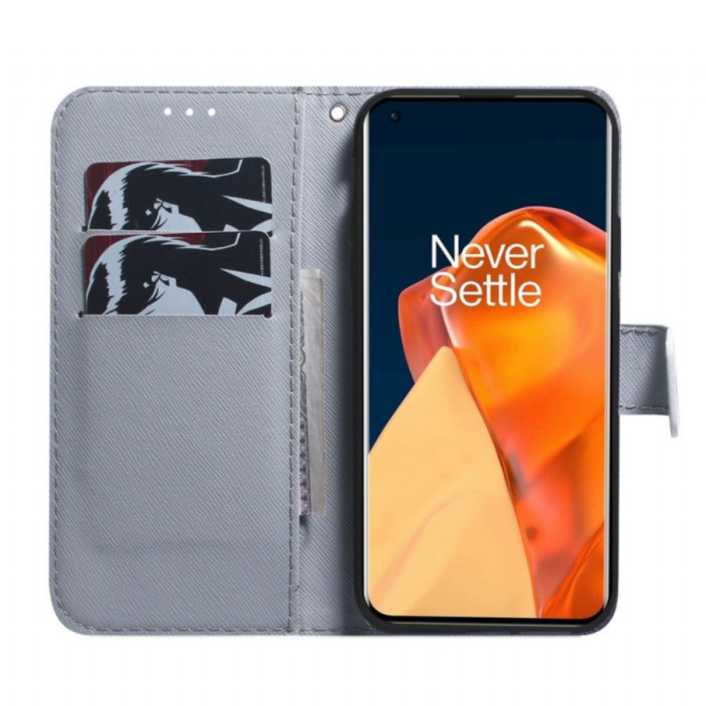 Flipové Pouzdro Na OnePlus Nord CE 2 5G Půlnoční Konvalinka