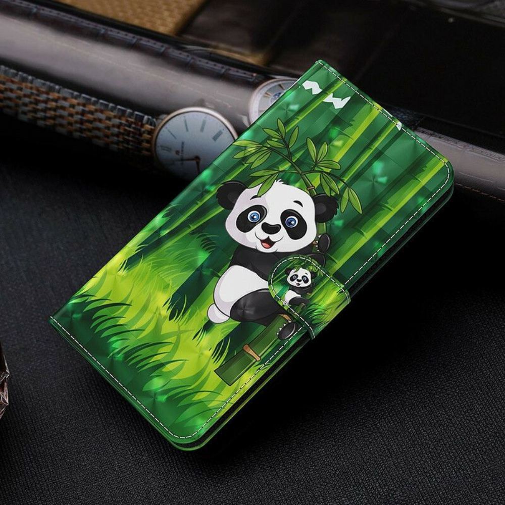 Flipové Pouzdro Na Poco M3 Pro 5G Panda A Bambus