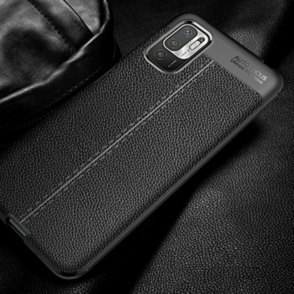 Kryt Na Poco M3 Pro 5G Leather Effect Litchi Double Line