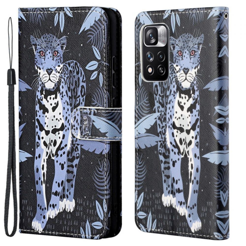 Flipové Pouzdro Na Xiaomi Redmi Note 11 Pro 4G / 5G Na Lana Strappy Leopard