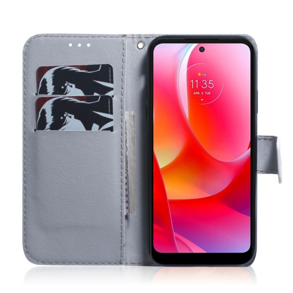 Kožené Pouzdro Na Xiaomi Redmi Note 11 Pro 4G / 5G Kvetoucí Větev Stromu