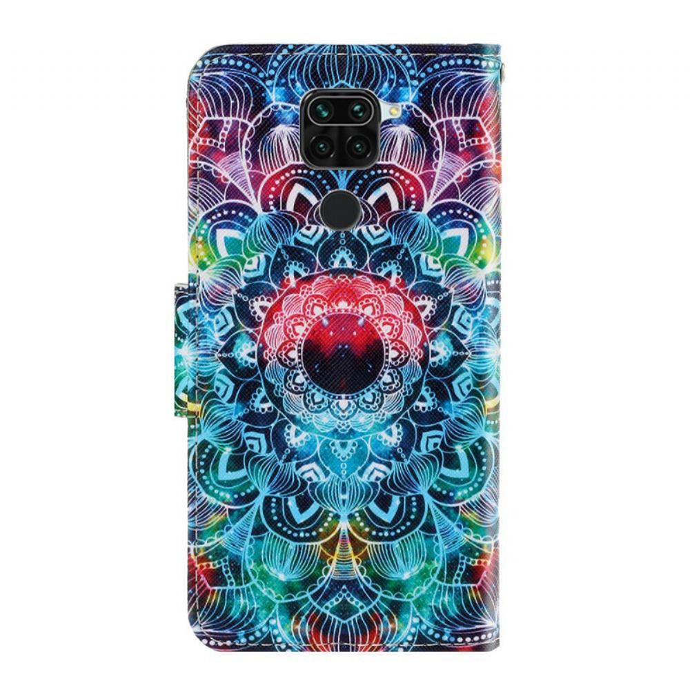 Flipové Pouzdro Na Xiaomi Redmi Note 9 Na Lana Okázalá Mandala S Popruhem