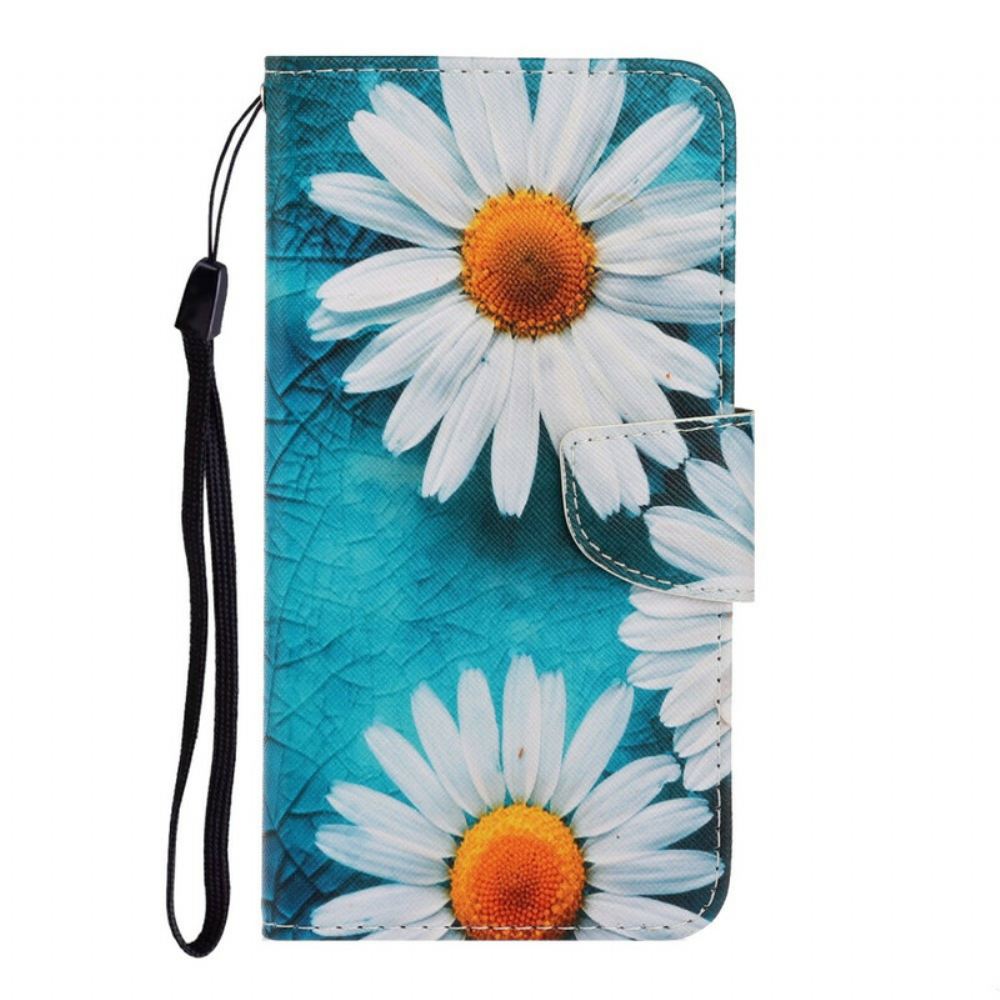 Flipové Pouzdro Na Xiaomi Redmi Note 9 Na Lana Strappy Daisies