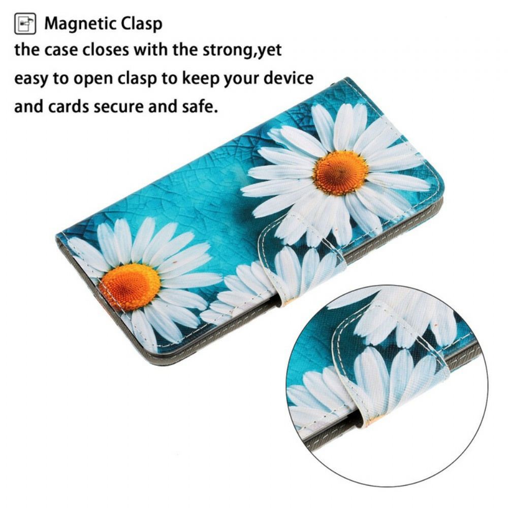 Flipové Pouzdro Na Xiaomi Redmi Note 9 Na Lana Strappy Daisies