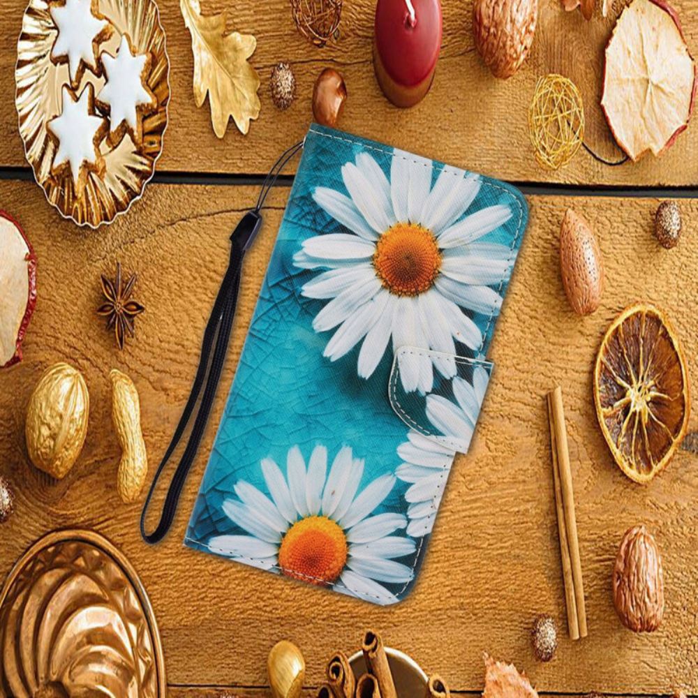 Flipové Pouzdro Na Xiaomi Redmi Note 9 Na Lana Strappy Daisies