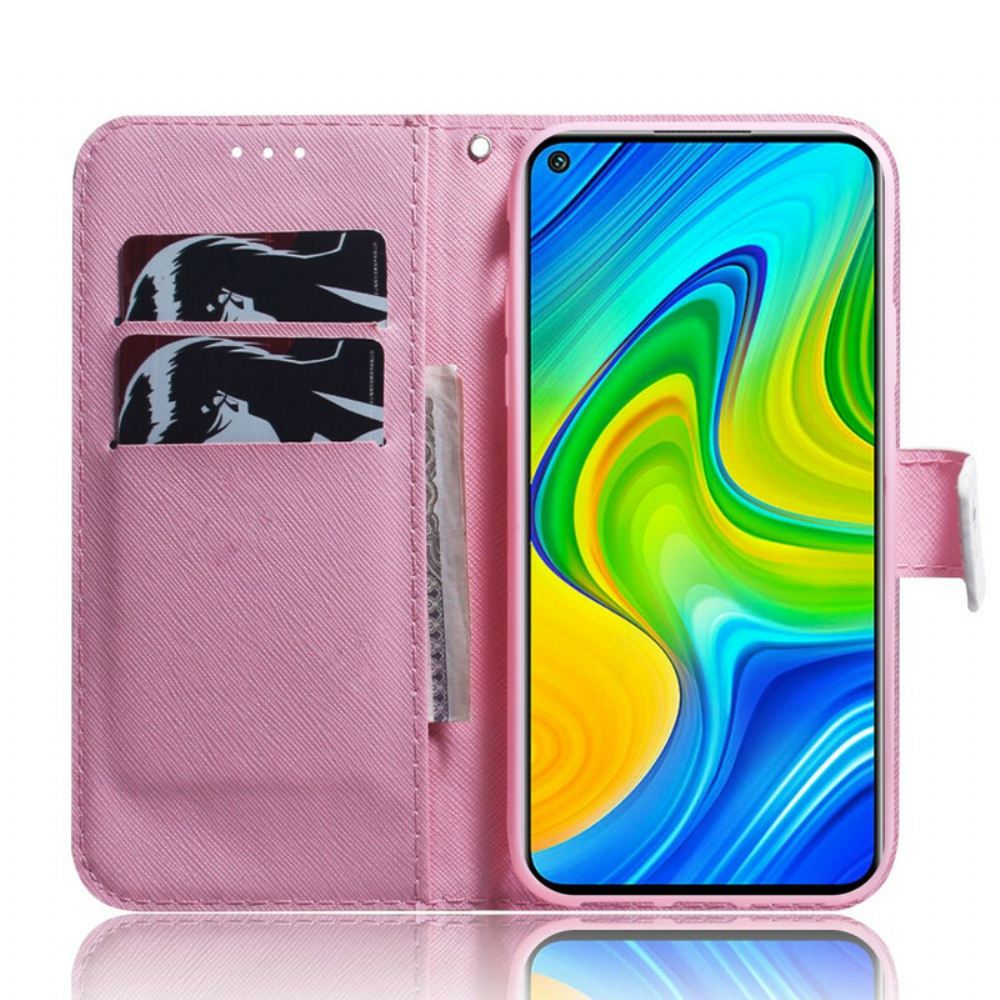 Flipové Pouzdro Na Xiaomi Redmi Note 9 Zaprášený Květ Růže