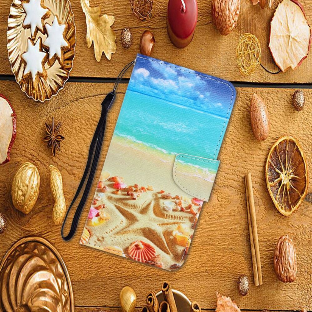 Kožené Pouzdro Na Xiaomi Redmi Note 9 Na Lana Strappy Beach