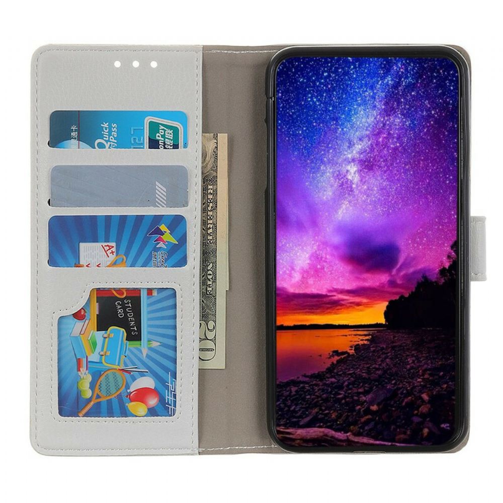 Kožené Pouzdro Na Xiaomi Redmi Note 9 Kožené Švy Litchi