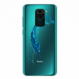 Kryt Na Xiaomi Redmi Note 9 Krásné Modré Pírko