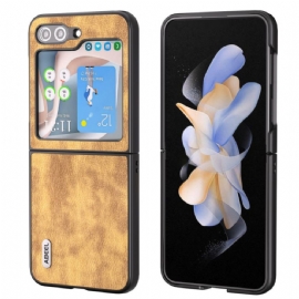 Kryt Samsung Galaxy Z Flip 5 Abeel Vintage Leather Effect