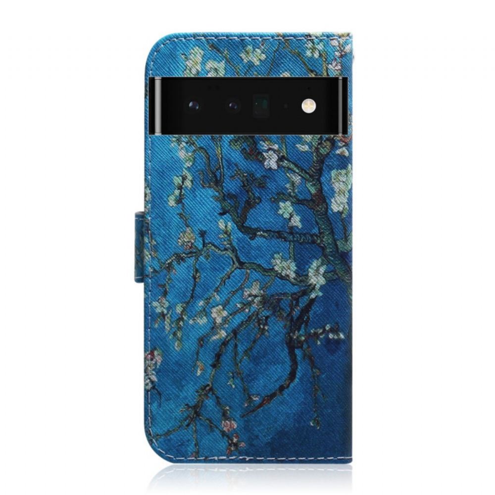 Flipové Pouzdro Na Google Pixel 6 Pro Kvetoucí Větev Stromu