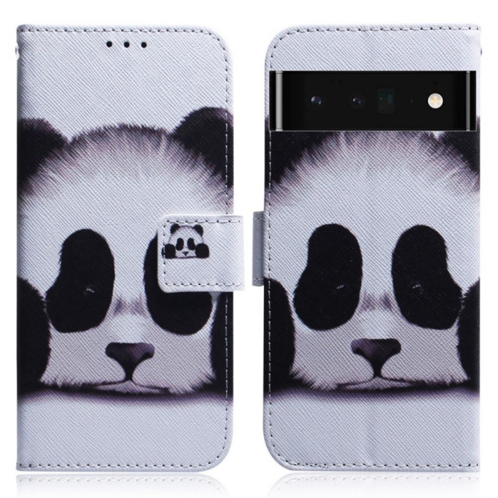 Flipové Pouzdro Na Google Pixel 6 Pro Panda Tvář