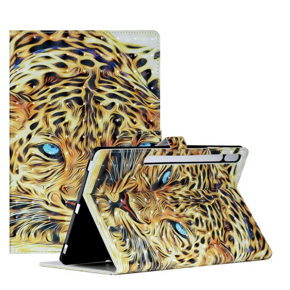 Flipové Pouzdro Na Samsung Galaxy Tab S7 Plus / Tab S8 Plus Tiger Art