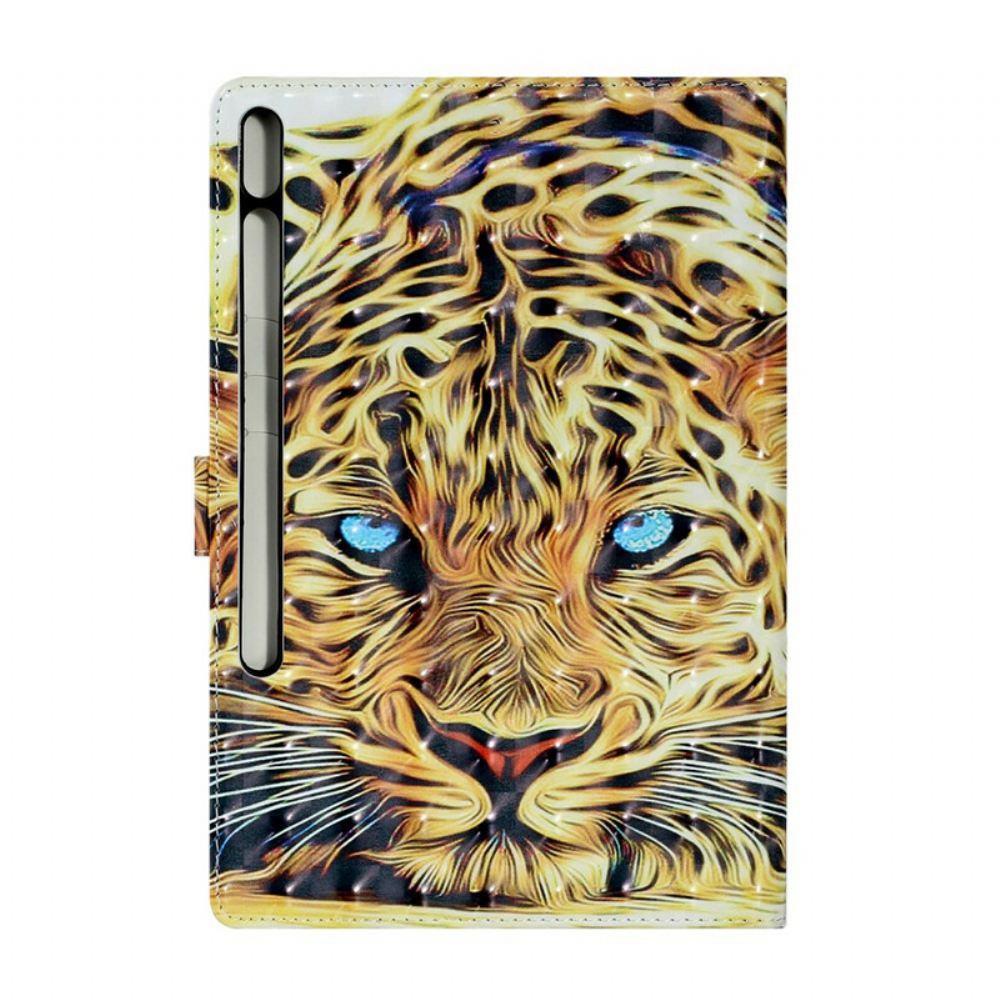 Flipové Pouzdro Na Samsung Galaxy Tab S7 Plus / Tab S8 Plus Tiger Art