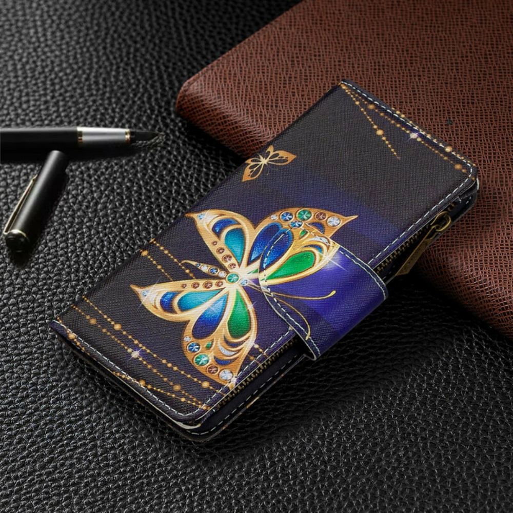 Flipové Pouzdro Na Oppo Find X2 Neo Kapsa Na Zip Royal Butterfly