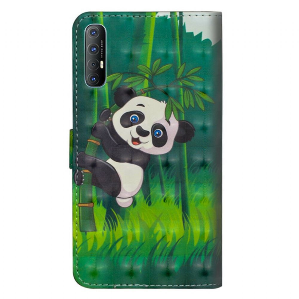 Flipové Pouzdro Na Oppo Find X2 Neo Panda A Bambus