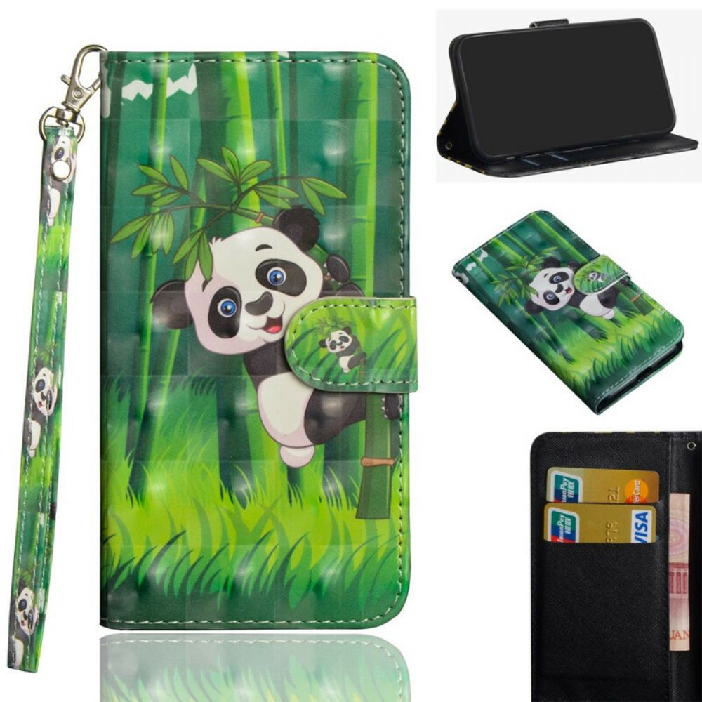 Flipové Pouzdro Na Samsung Galaxy Note 20 Ultra Panda A Bambus