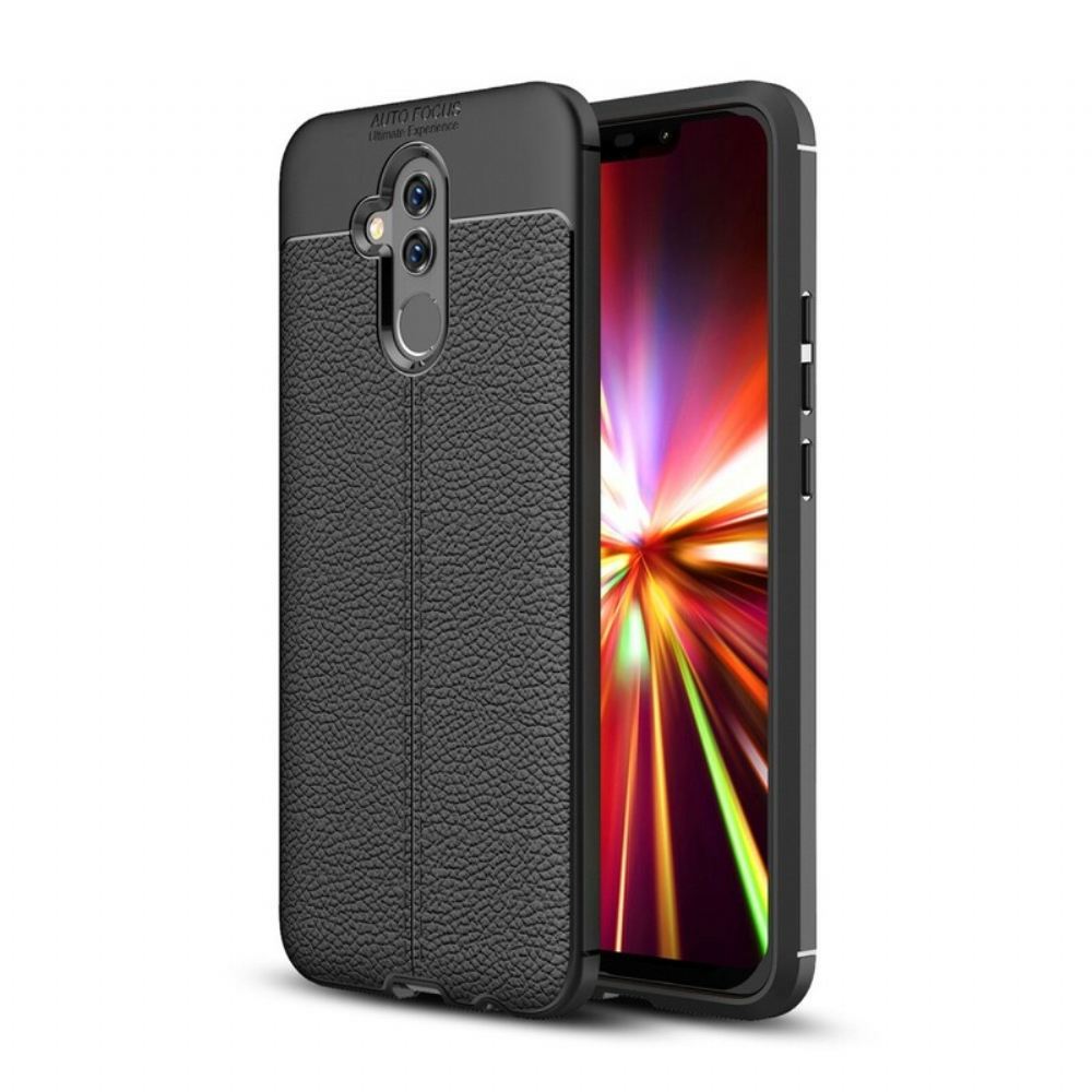 Kryty Na Mobil Na Huawei Mate 20 Lite Litchi Leather Effect Dvojitá Čára