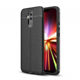 Kryty Na Mobil Na Huawei Mate 20 Lite Litchi Leather Effect Dvojitá Čára