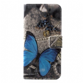 Flipové Pouzdro Na Huawei P20 Lite Modrý Motýl