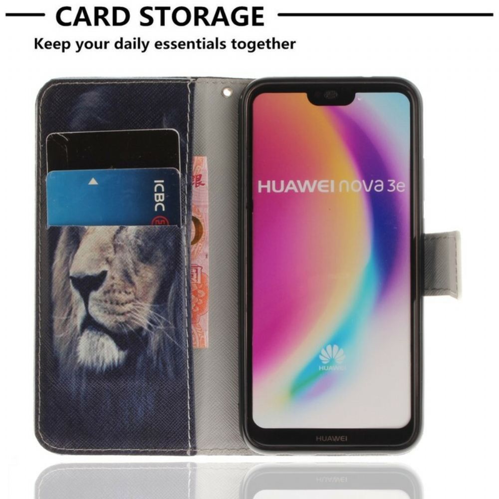 Flipové Pouzdro Na Huawei P20 Lite Snící Lev