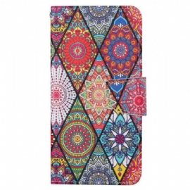 Kožený Kryt Samsung Galaxy S24 Ultra 5g Patchwork S Popruhem