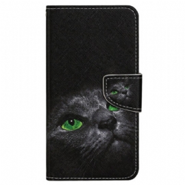 Kožený Kryt Samsung Galaxy S24 Ultra 5g Strappy Cat Eyes