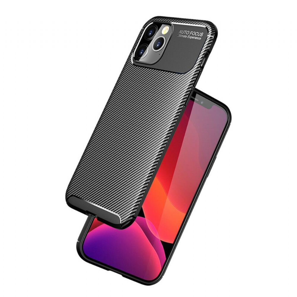 Kryt Na iPhone 12 Pro Max Flexibilní Textura Uhlíkových Vláken