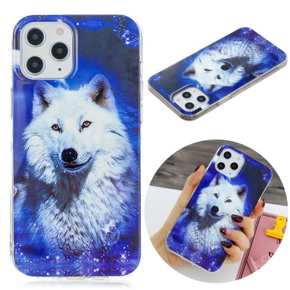 Kryt Na iPhone 12 Pro Max Fluorescentní Série Wolf