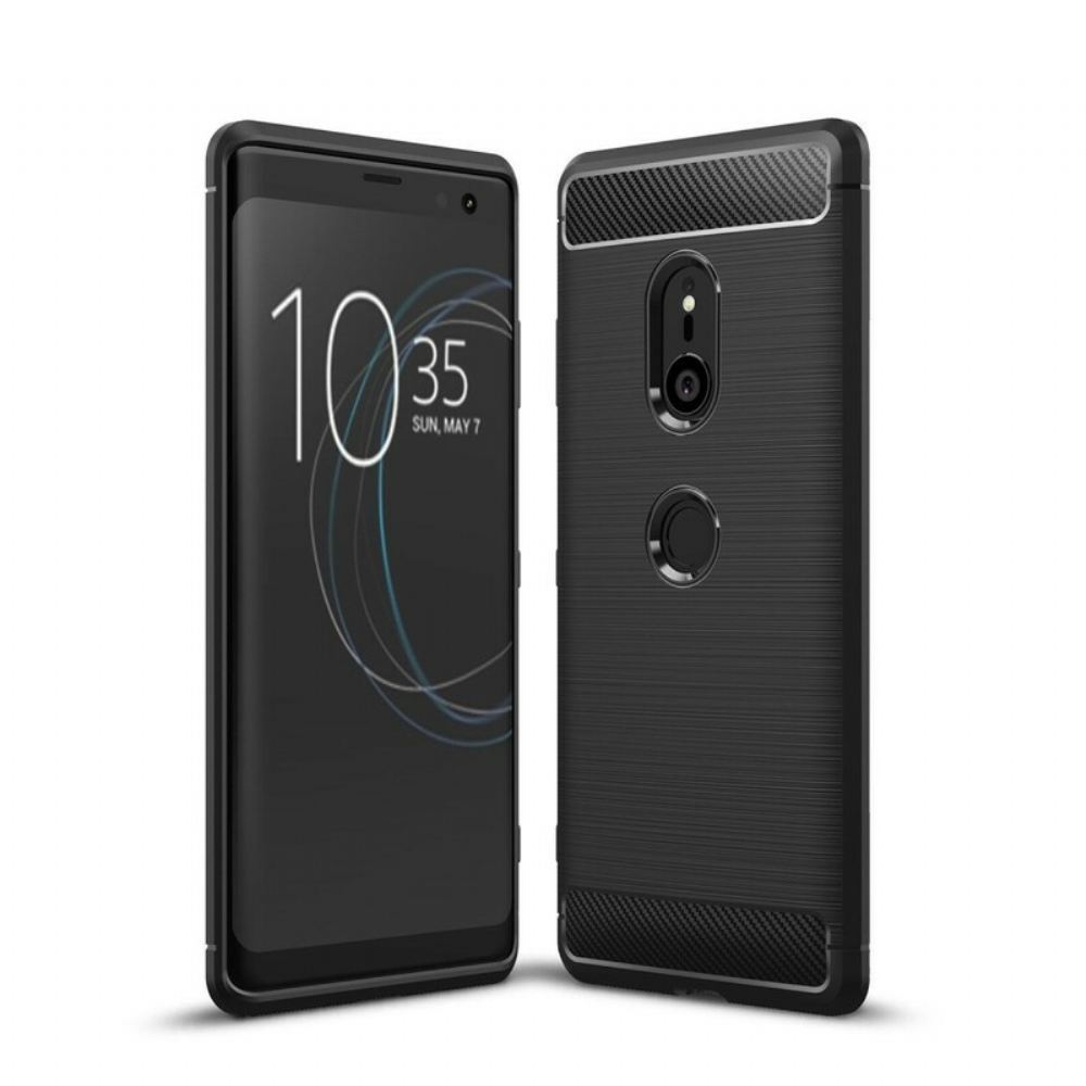 Kryt Na Sony Xperia XZ3 Kartáčované Uhlíkové Vlákno