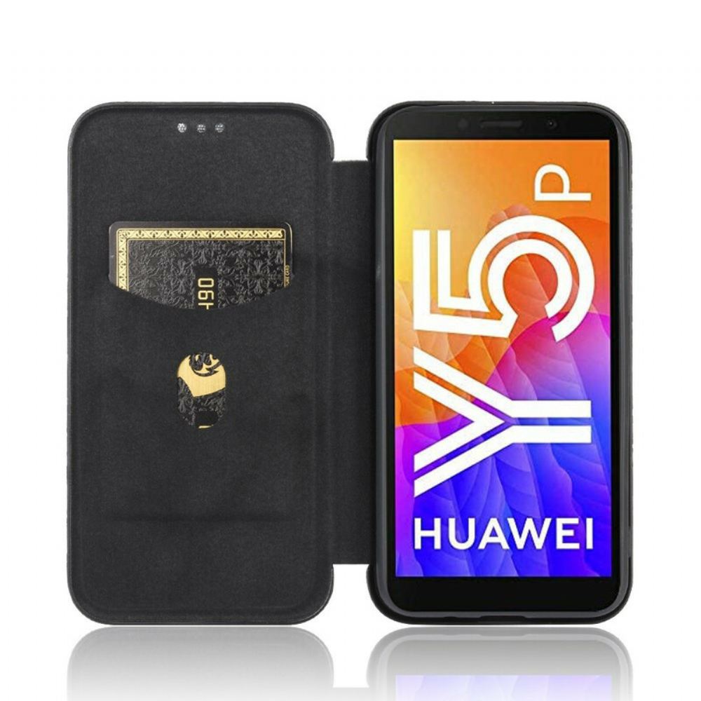 Kryty Na Mobil Na Huawei Y5p Flipové Pouzdro Uhlíkové Vlákno