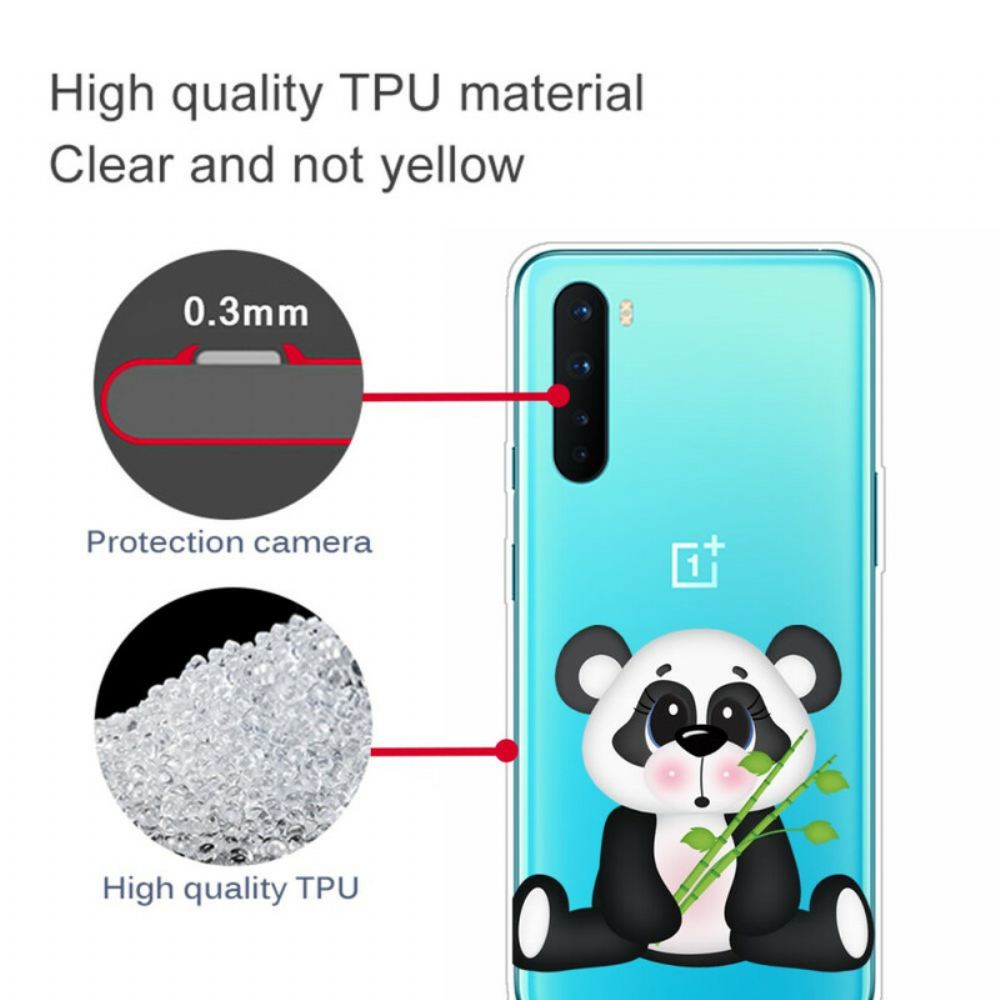 Kryt Na OnePlus Nord Transparentní Smutná Panda