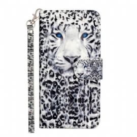 Kožený Kryt Samsung Galaxy S24 Plus 5g Leopardí Popruh