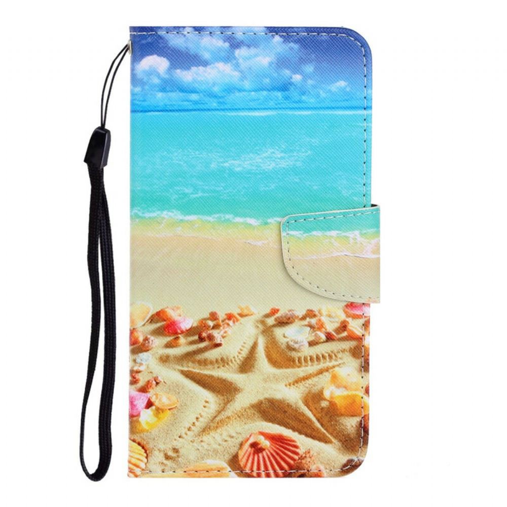 Flipové Pouzdro Na Samsung Galaxy S20 Na Lana Strappy Beach