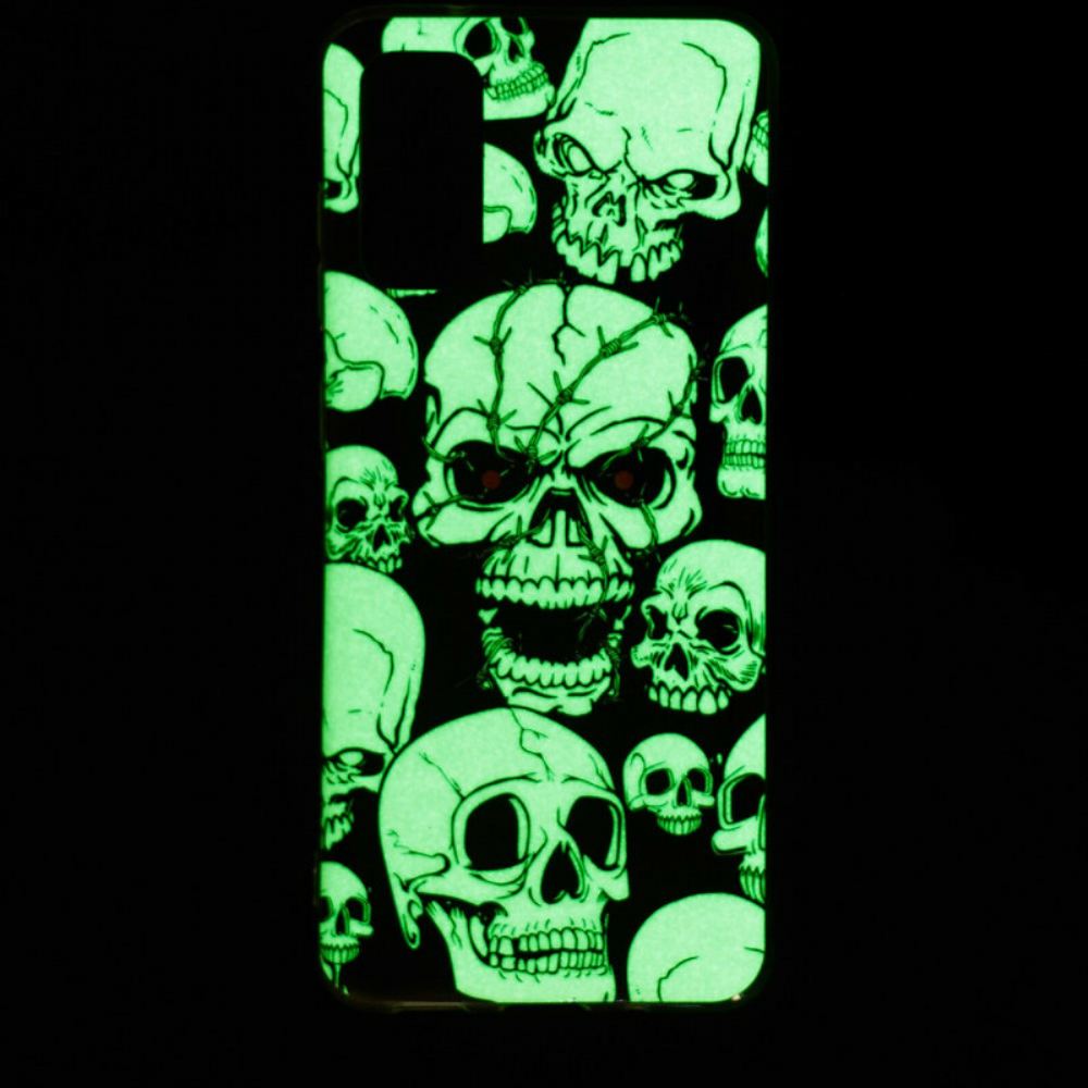 Kryt Na Samsung Galaxy S20 Pozor Fluorescenční Lebky