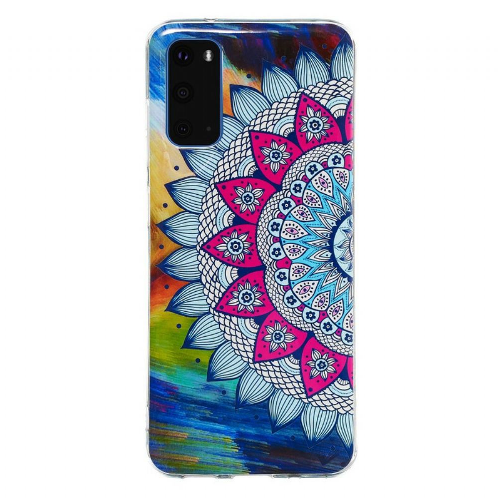 Kryty Na Mobil Na Samsung Galaxy S20 Fluorescenční Barevná Mandala