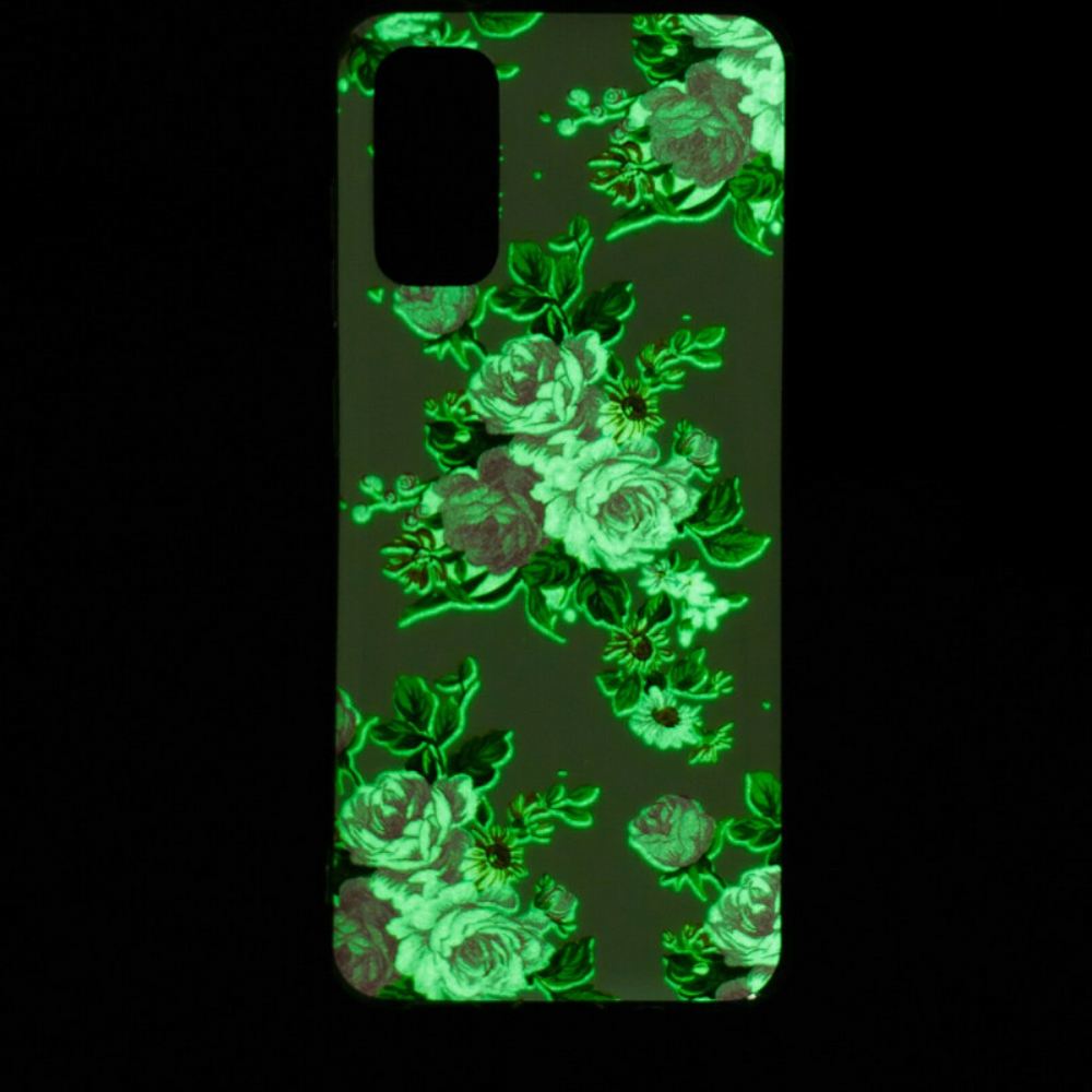 Kryty Na Mobil Na Samsung Galaxy S20 Fluorescenční Květiny Liberty